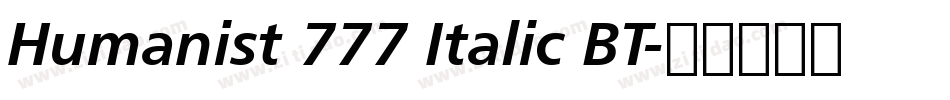 Humanist 777 Italic BT字体转换